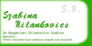 szabina milankovics business card